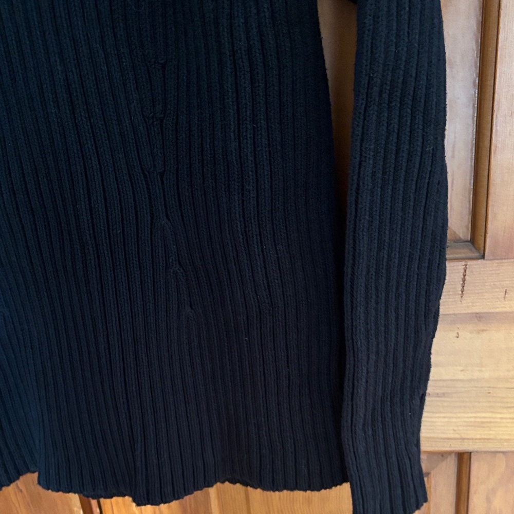 Valerie Stevens Sports Black Ribbed Mock Neck Sweater Vintage - Picture 14 of 16